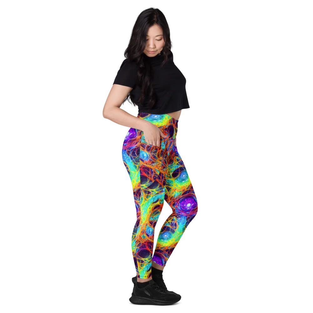 Biomorphic Voltage on Leggings with Pockets — Right