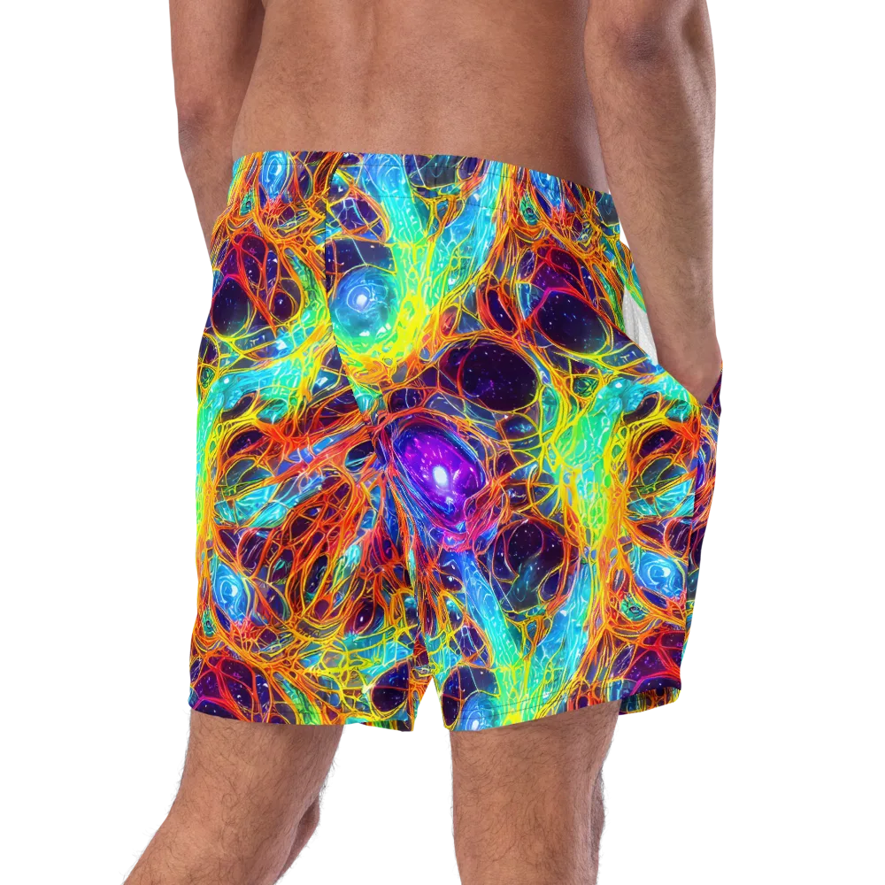 Biomorphic Voltage on Swim Trunks — Right Back