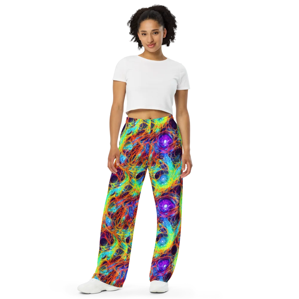 Biomorphic Voltage on Wide-Leg Pants — Front