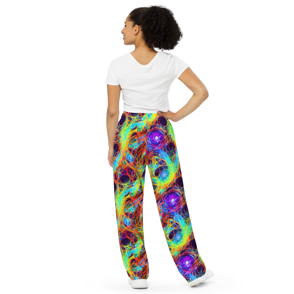 Biomorphic Voltage on Wide-Leg Pants — Back