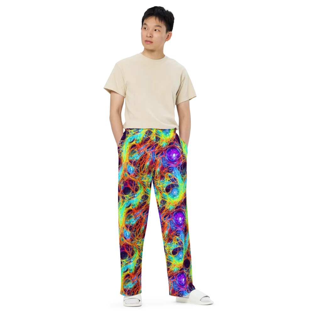 Biomorphic Voltage on Wide-Leg Pants — Front