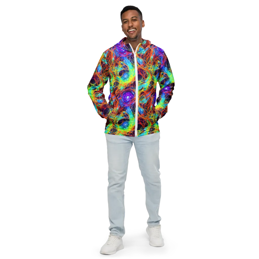 Biomorphic Voltage on Men's Windbreaker — Front
