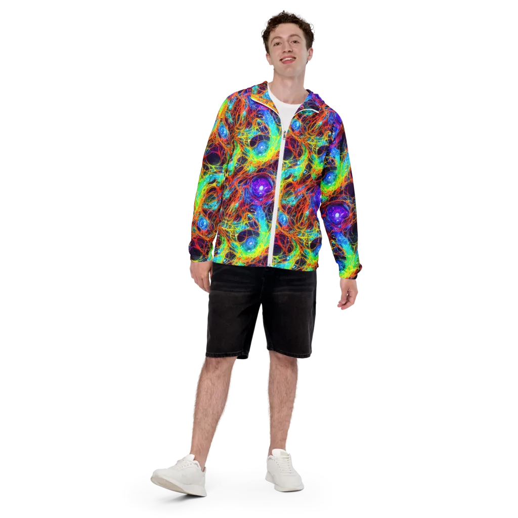 Biomorphic Voltage on Men's Windbreaker — Front