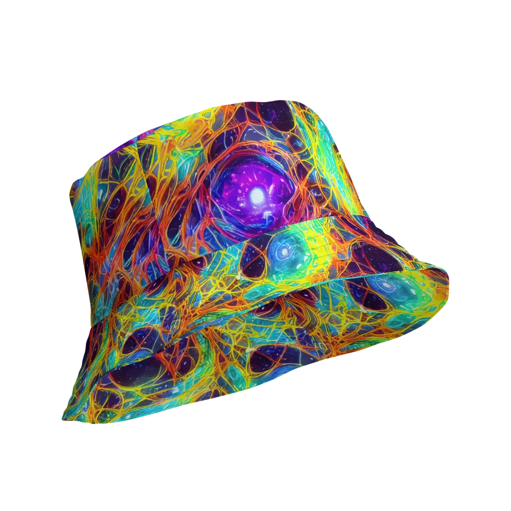 Biomorphic Voltage on Reversible Bucket Hat — Product details Outside