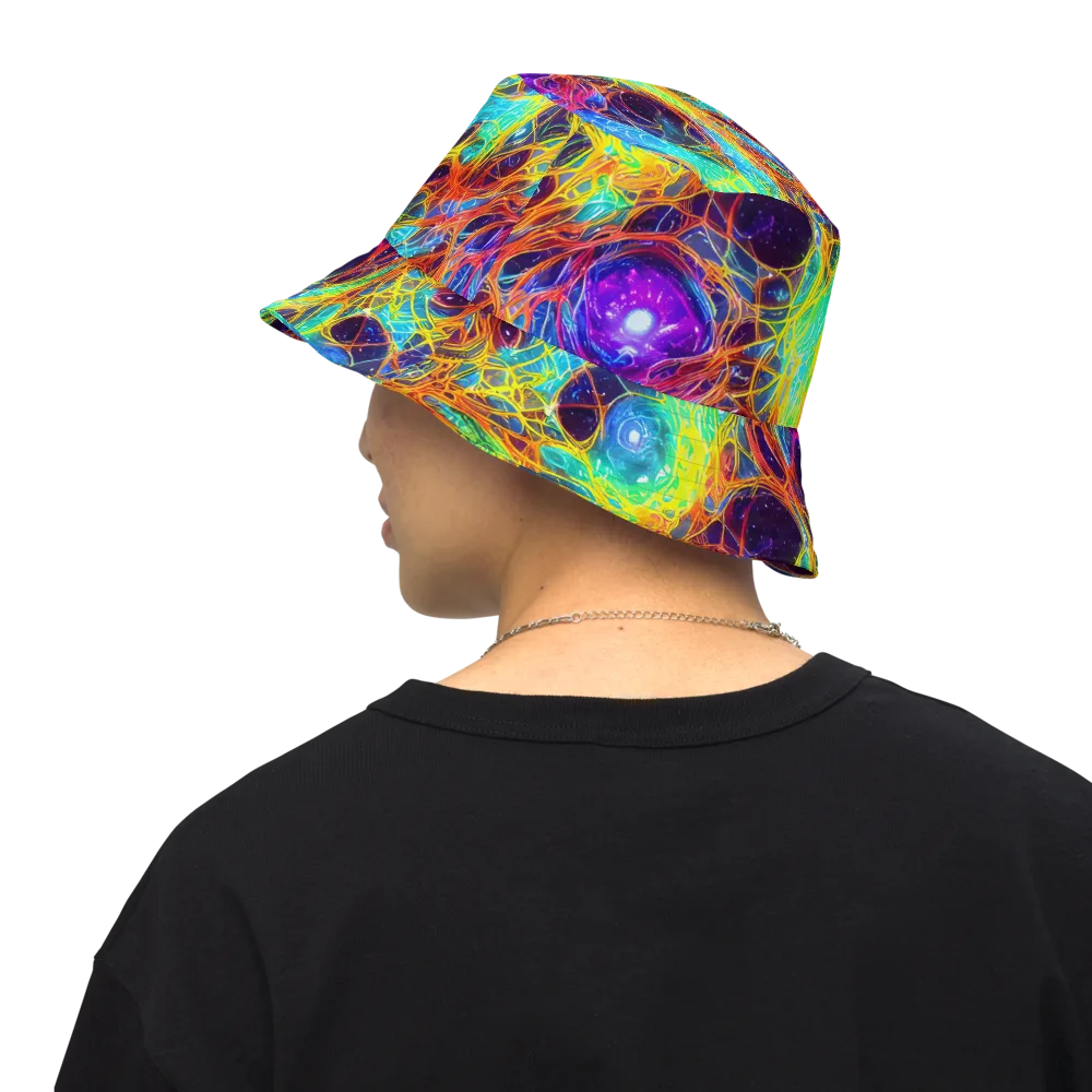 Biomorphic Voltage on Reversible Bucket Hat — Back Inside