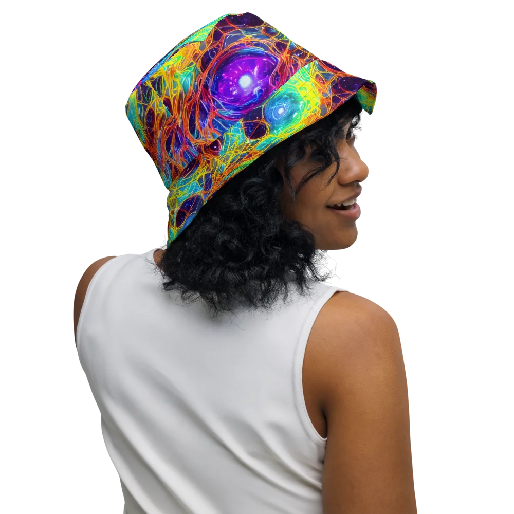 Biomorphic Voltage on Reversible Bucket Hat — Right Outside