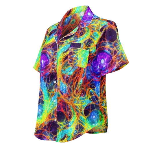 Biomorphic Voltage on a Women's Short Sleeve Pajama Top