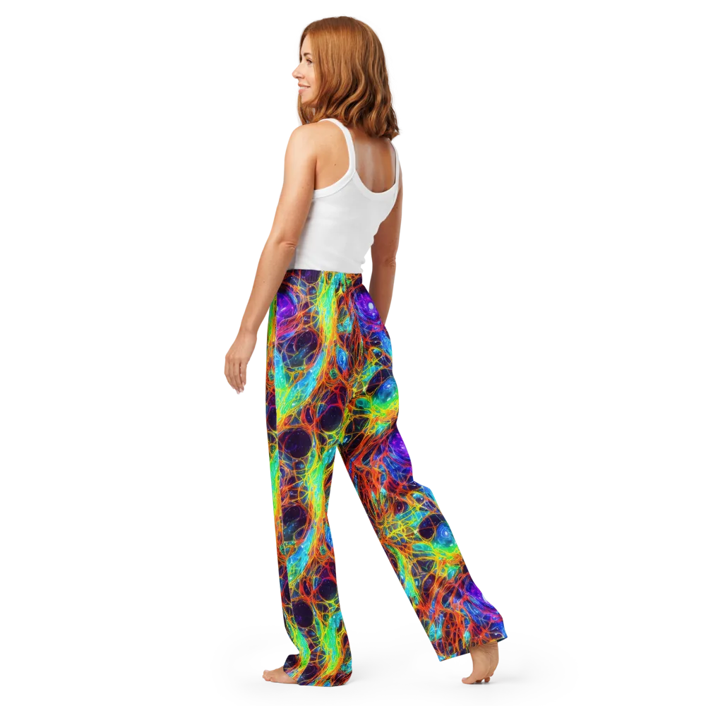 Biomorphic Voltage on Women's Pajama Pants — Back