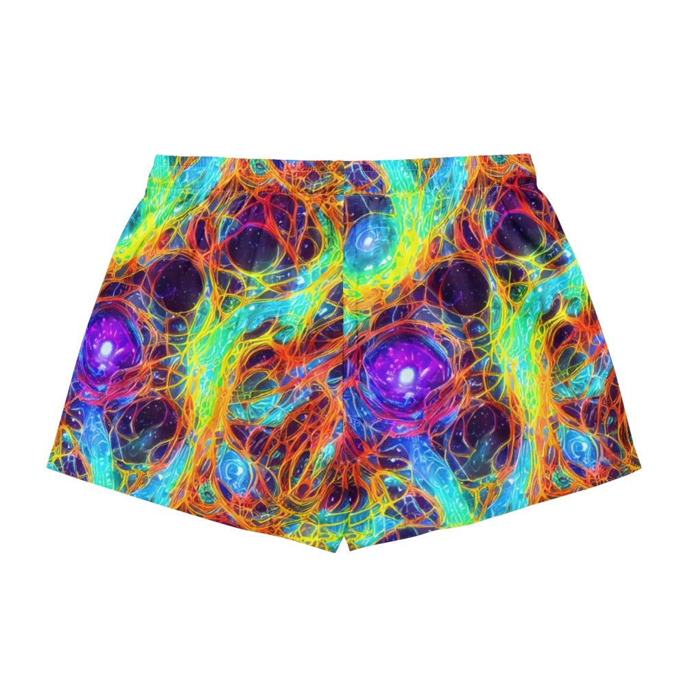 Biomorphic Voltage on Women's Pajama Shorts — Back