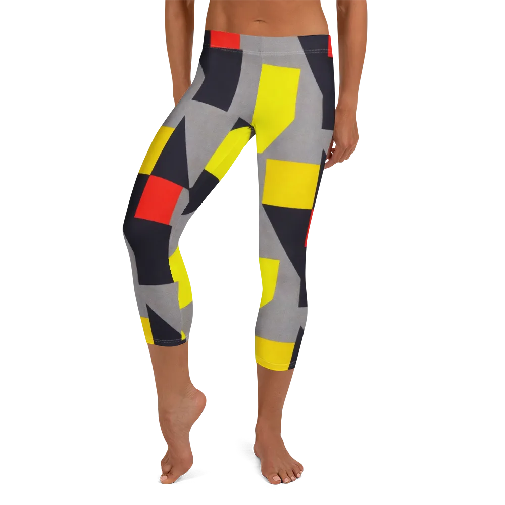 Signal Geometry on Capri Leggings — Front