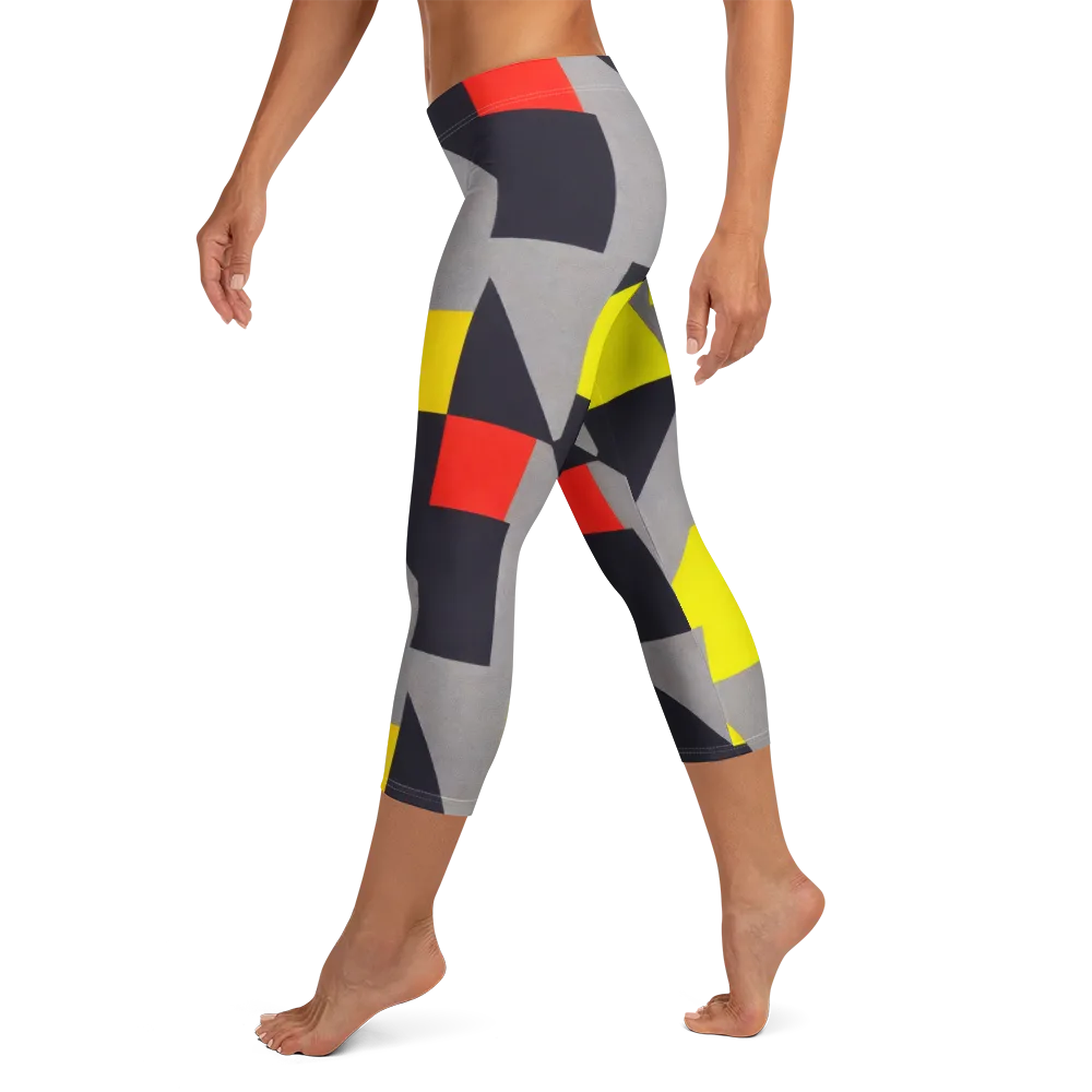 Signal Geometry on Capri Leggings — Left