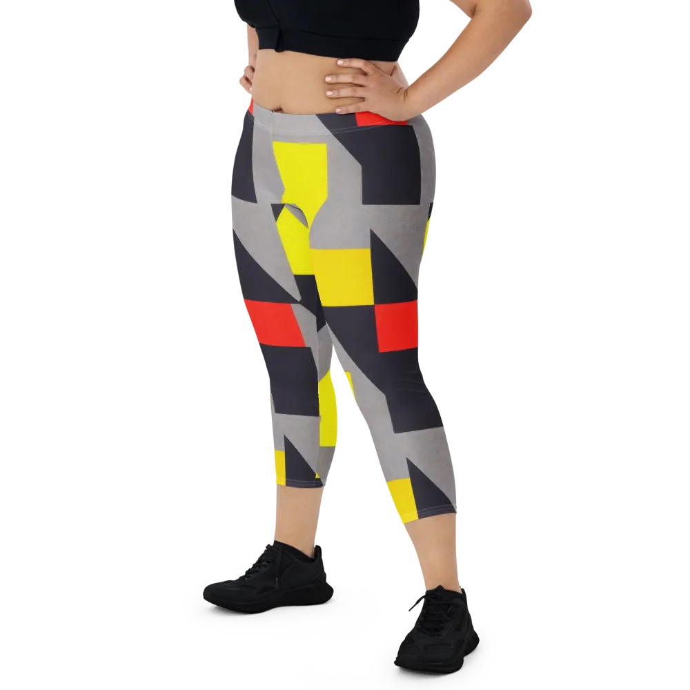 Signal Geometry on Capri Leggings — Front