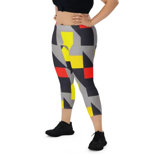 Signal Geometry on a Capri Leggings