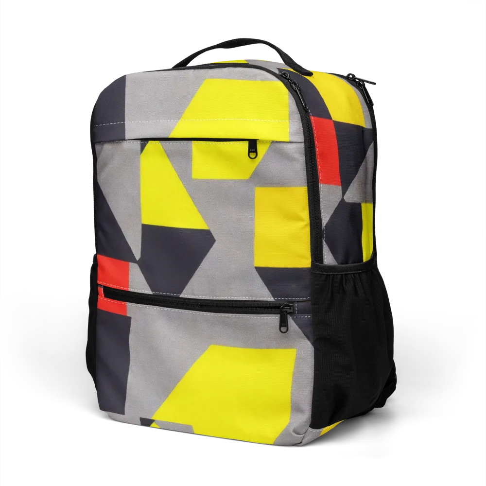 Signal Geometry on Utility Backpack — Left Front