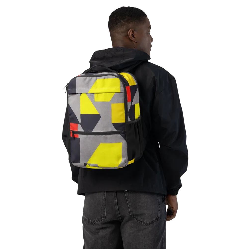 Signal Geometry on Utility Backpack — Back
