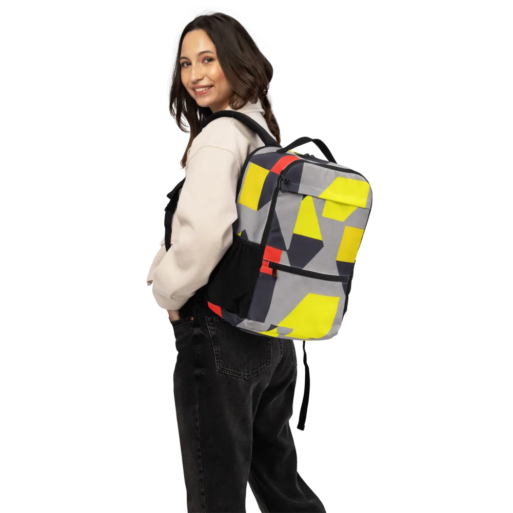 Signal Geometry on Utility Backpack — Back