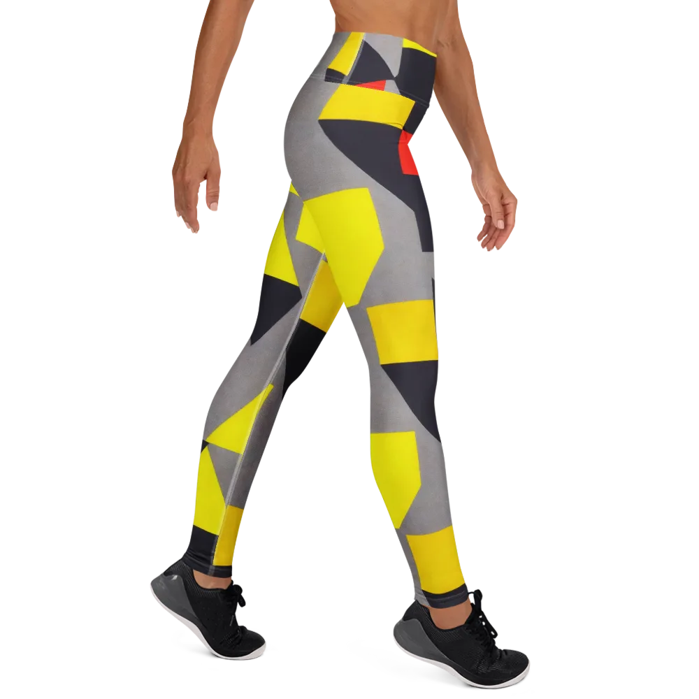 Signal Geometry on Yoga Leggings — Right