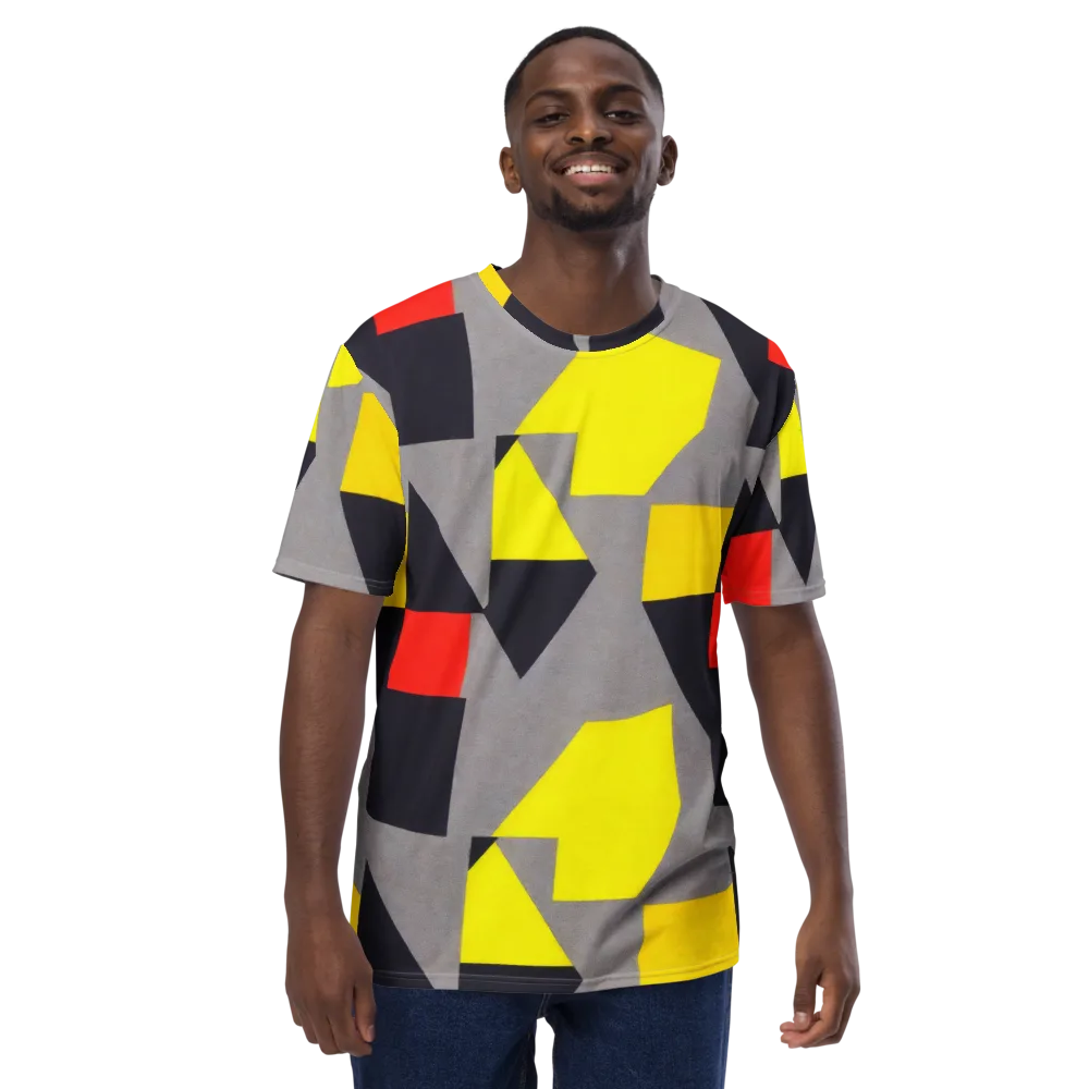 Signal Geometry on Men's Crew Neck T-Shirt — Front