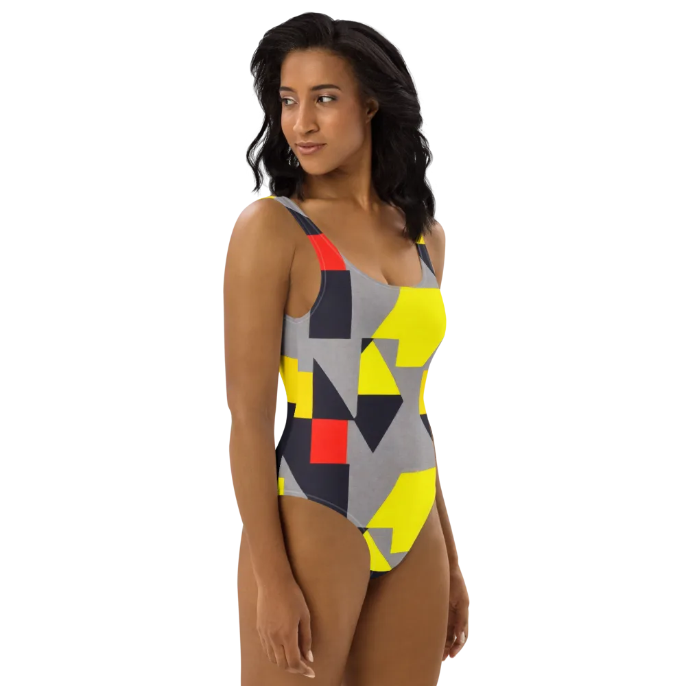 Signal Geometry on One-Piece Swimsuit — Right
