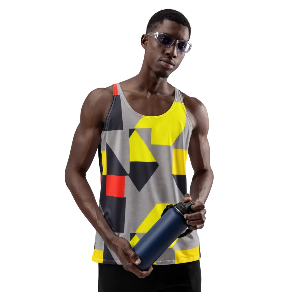 Signal Geometry on Men's Tank Top — Front