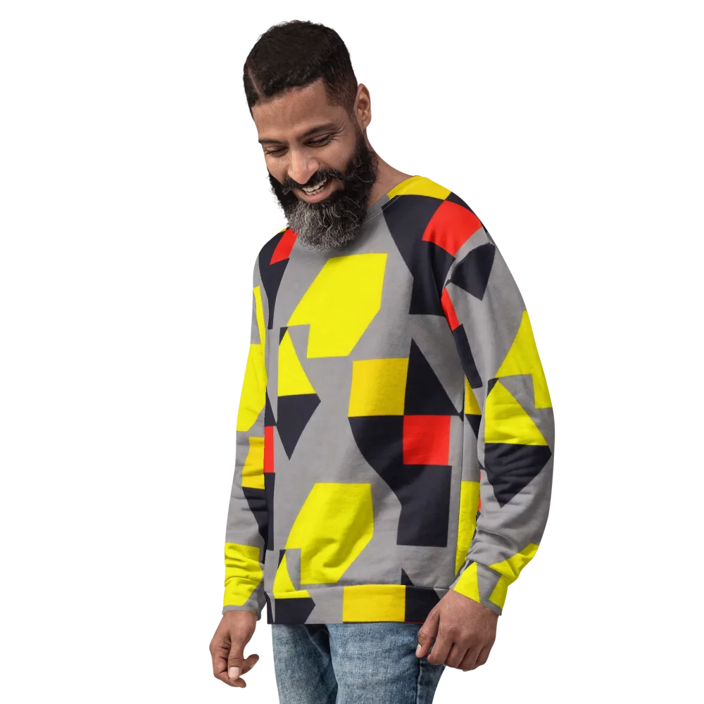 Signal Geometry on Sweatshirt — Left Front