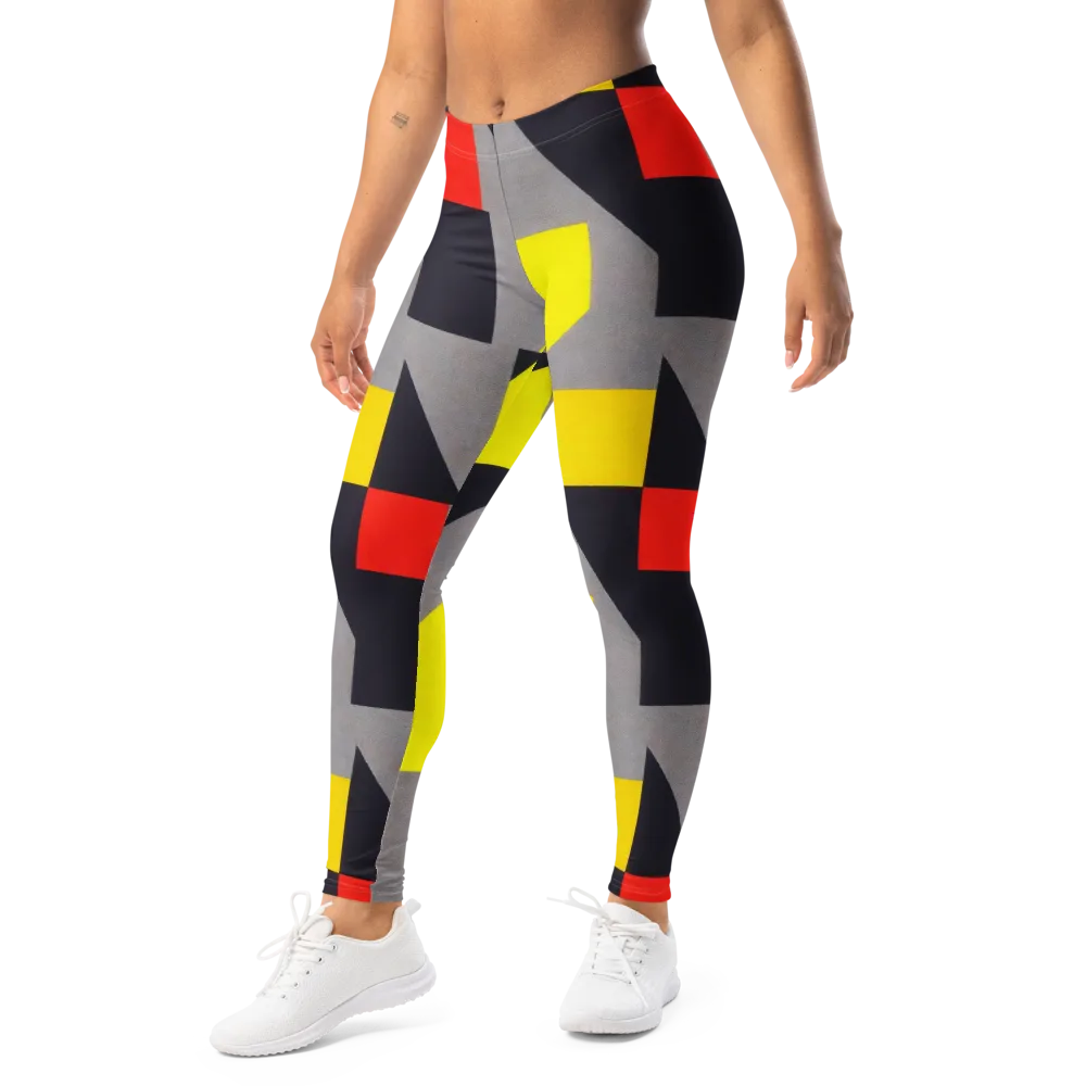 Signal Geometry on Leggings — Left Front
