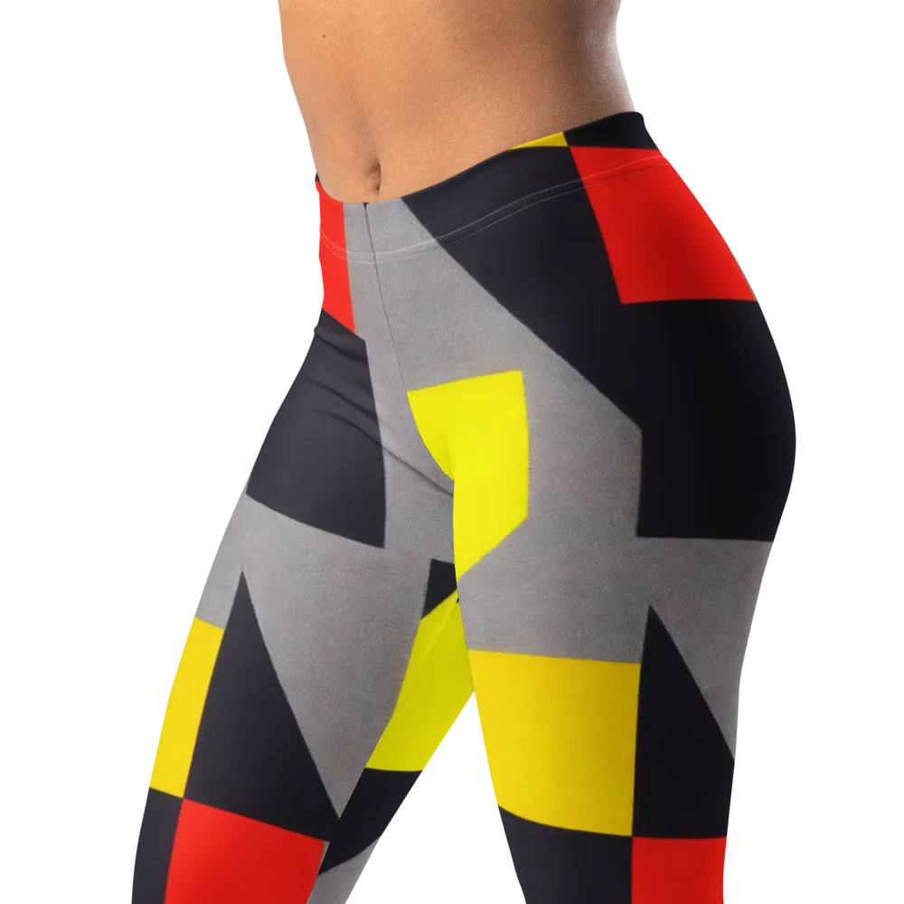 Signal Geometry on Leggings — Left Front