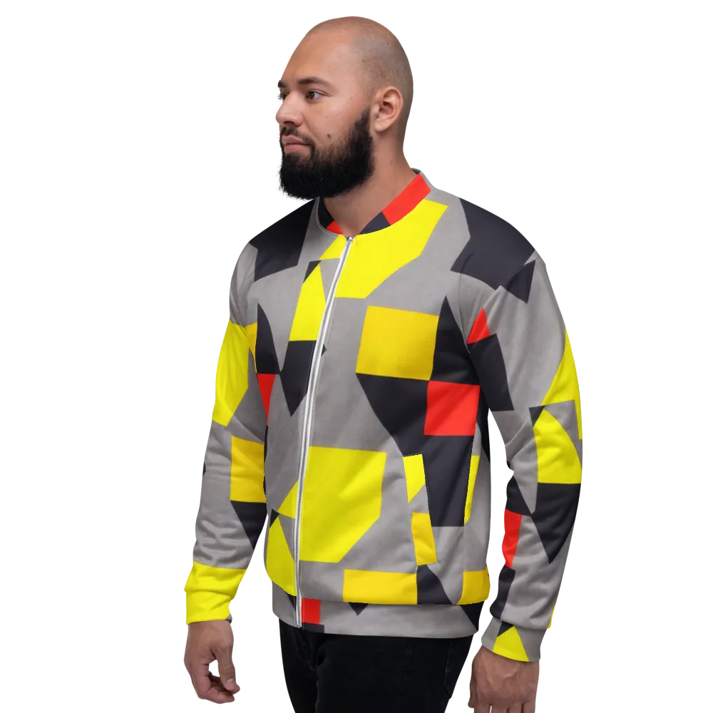 Signal Geometry on Bomber Jacket — Left