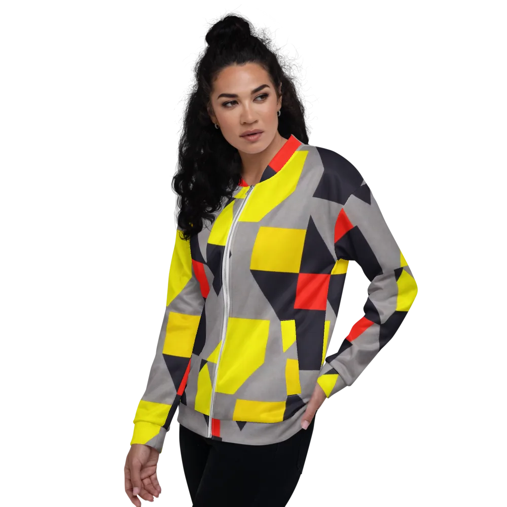 Signal Geometry on Bomber Jacket — Left