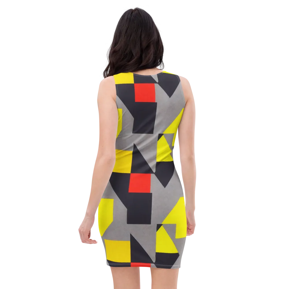 Signal Geometry on Bodycon Dress — Back