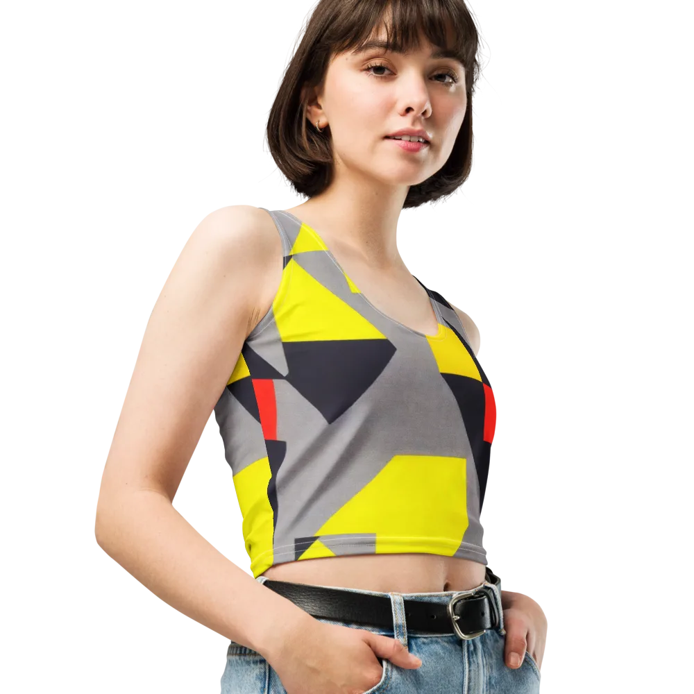 Signal Geometry on Crop Top — Right Front