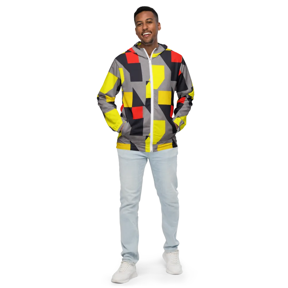 Signal Geometry on Men's Windbreaker — Front