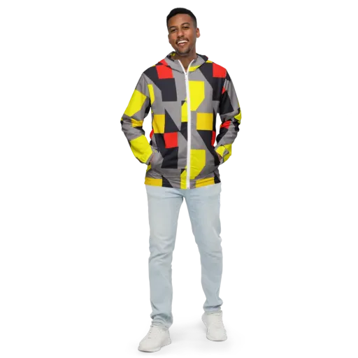 Signal Geometry on a Men's Windbreaker