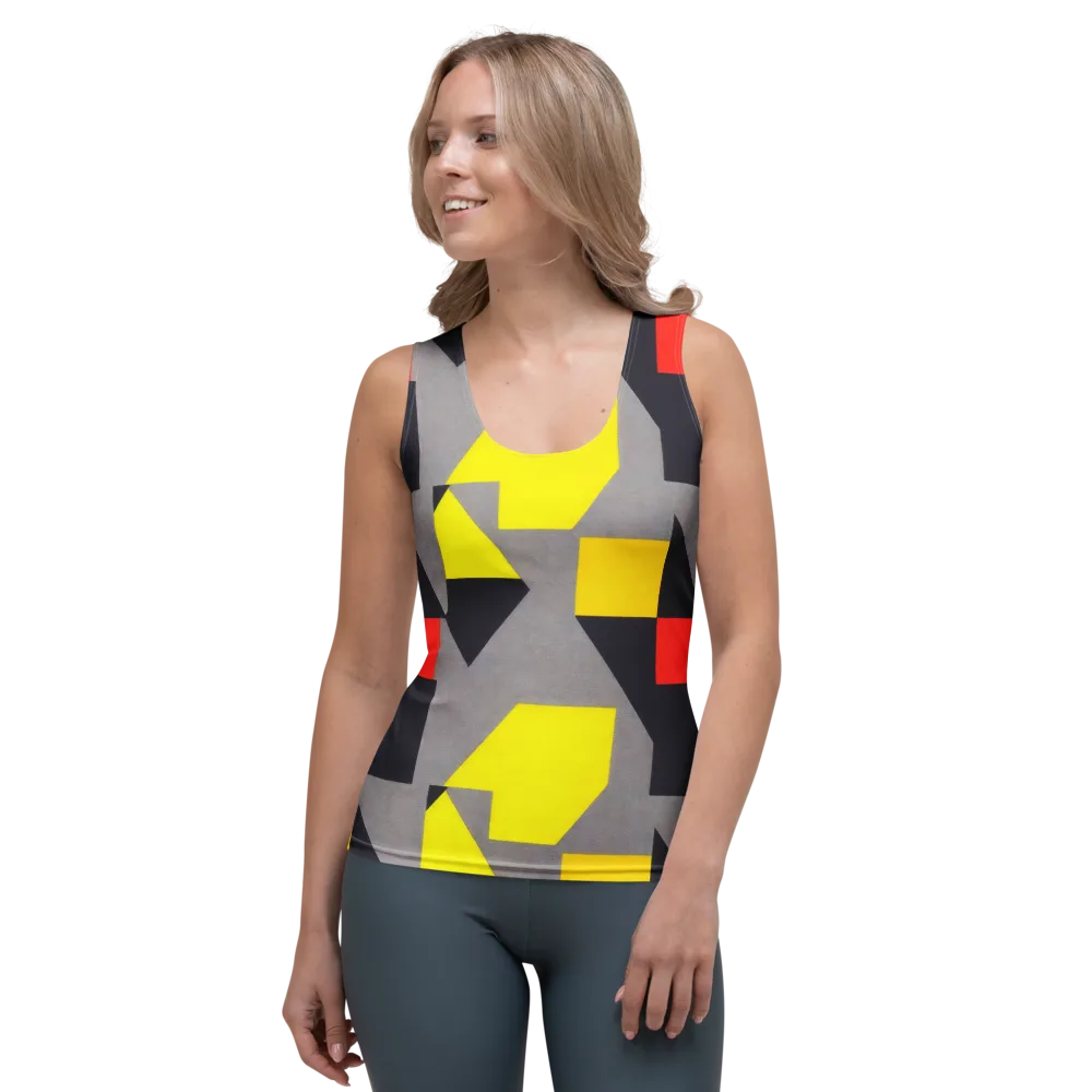 Signal Geometry on Women's Tank Top — Front