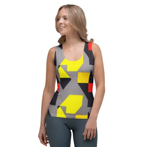 Signal Geometry on a Women's Tank Top