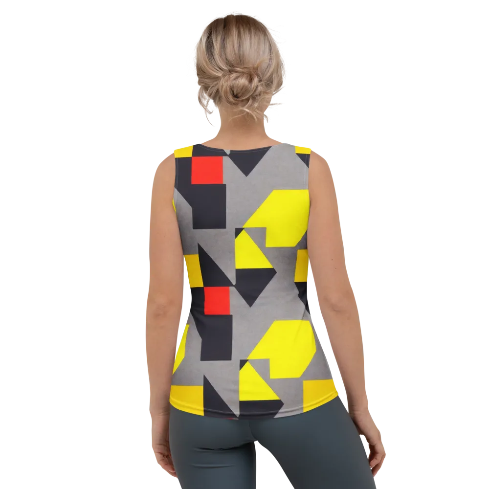 Signal Geometry on Women's Tank Top — Back