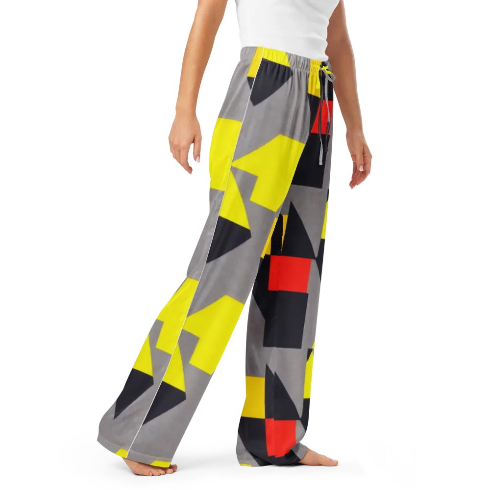 Signal Geometry on Women's Pajama Pants — Right Front