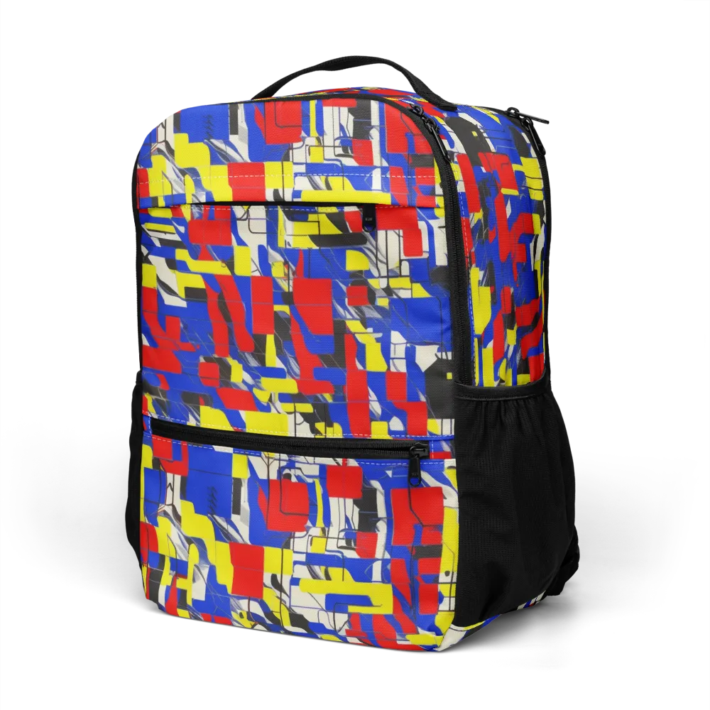 Electric Mondrian on Utility Backpack — Left Front
