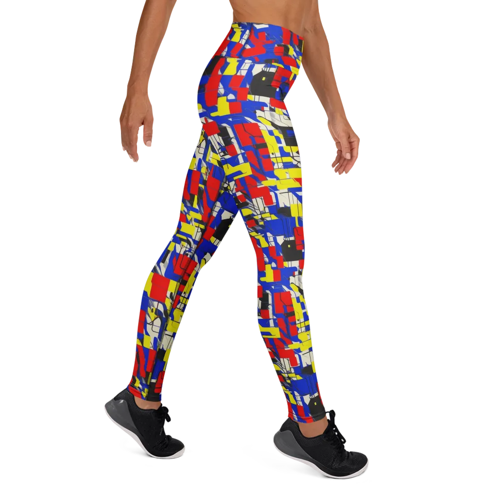 Electric Mondrian on Yoga Leggings — Right