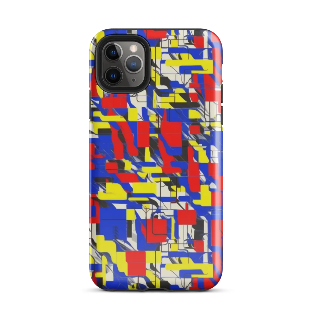Electric Mondrian on Tough Case for iPhone® — Front