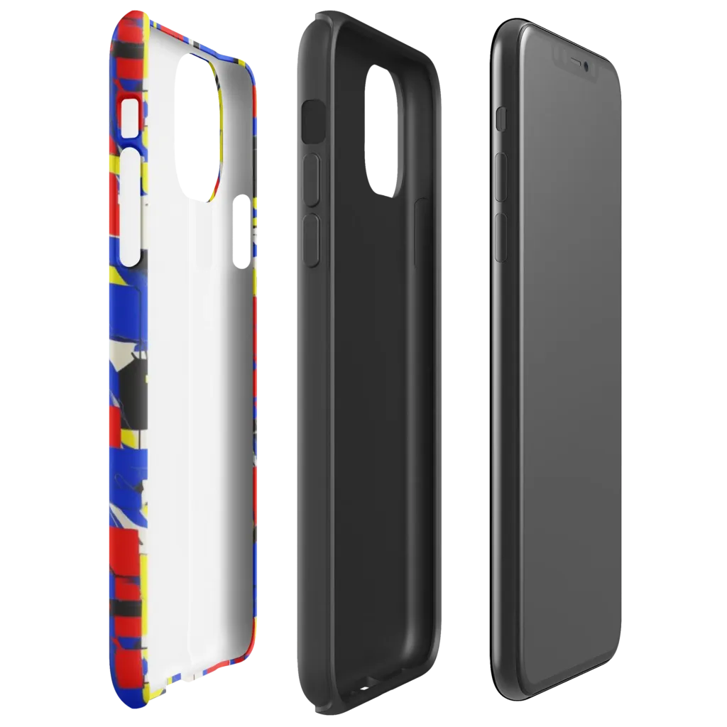 Electric Mondrian on Tough Case for iPhone® — Right