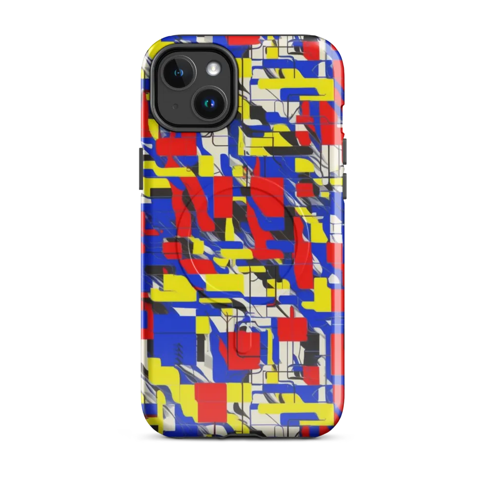 Electric Mondrian on MagSafe Tough Case for iPhone® — Front