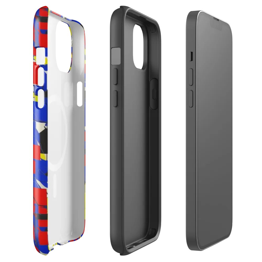 Electric Mondrian on MagSafe Tough Case for iPhone® — Front