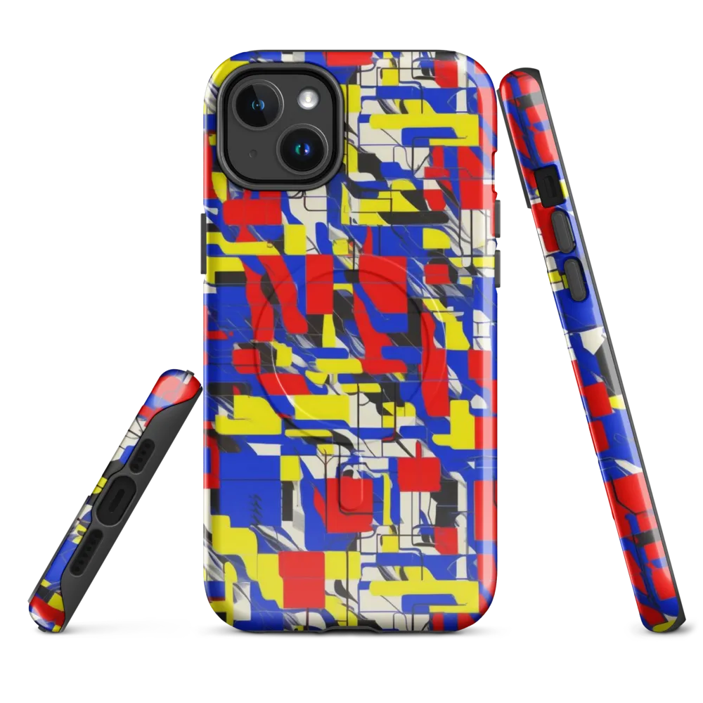 Electric Mondrian on MagSafe Tough Case for iPhone® — Front