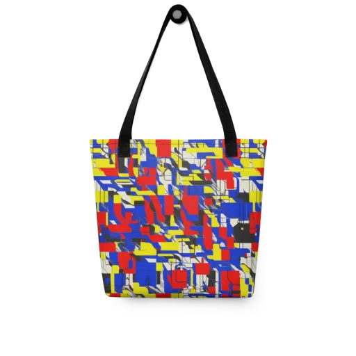 Electric Mondrian on a Tote Bag
