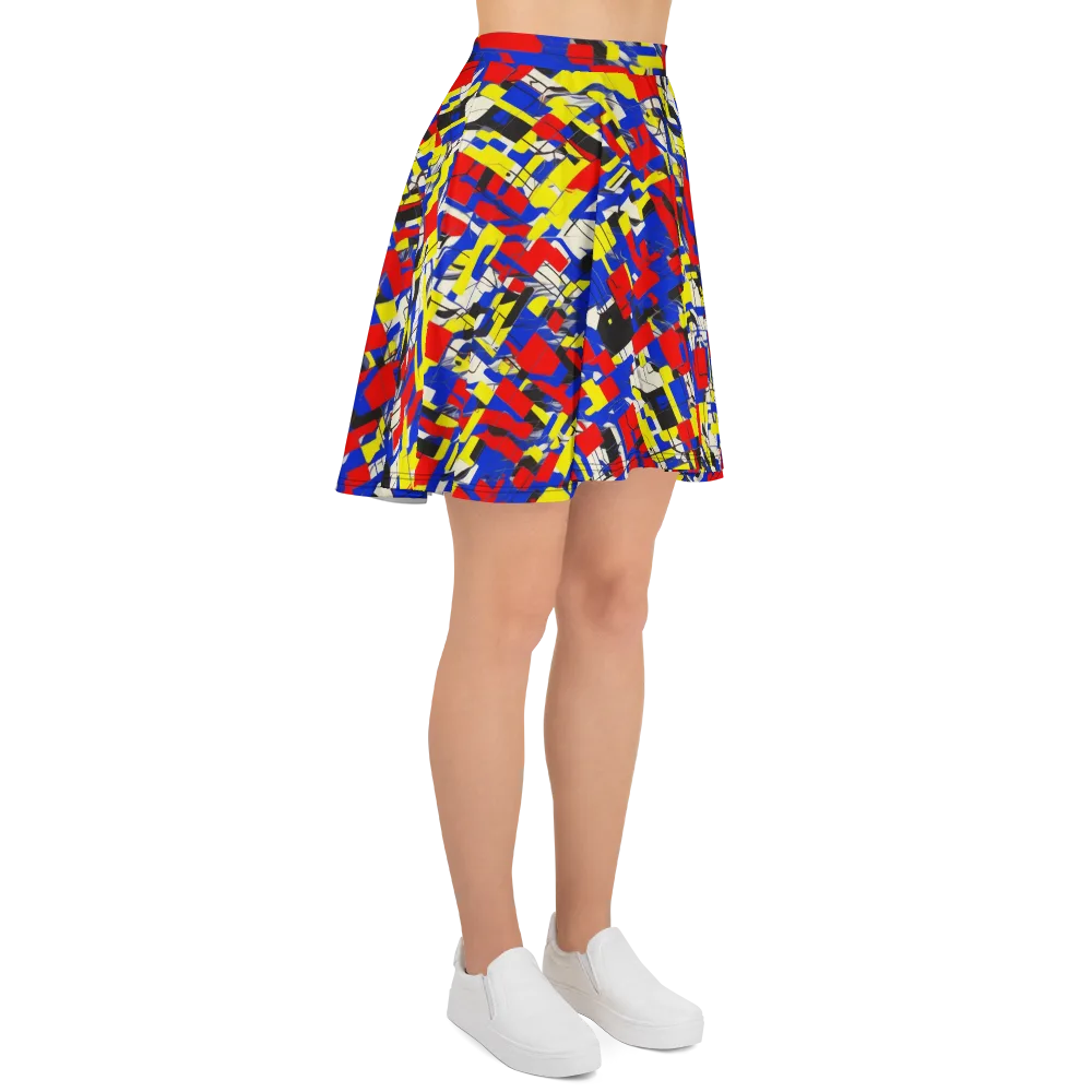 Electric Mondrian on Skater Skirt — Right