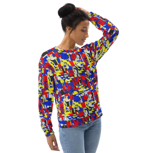 Electric Mondrian on a Sweatshirt