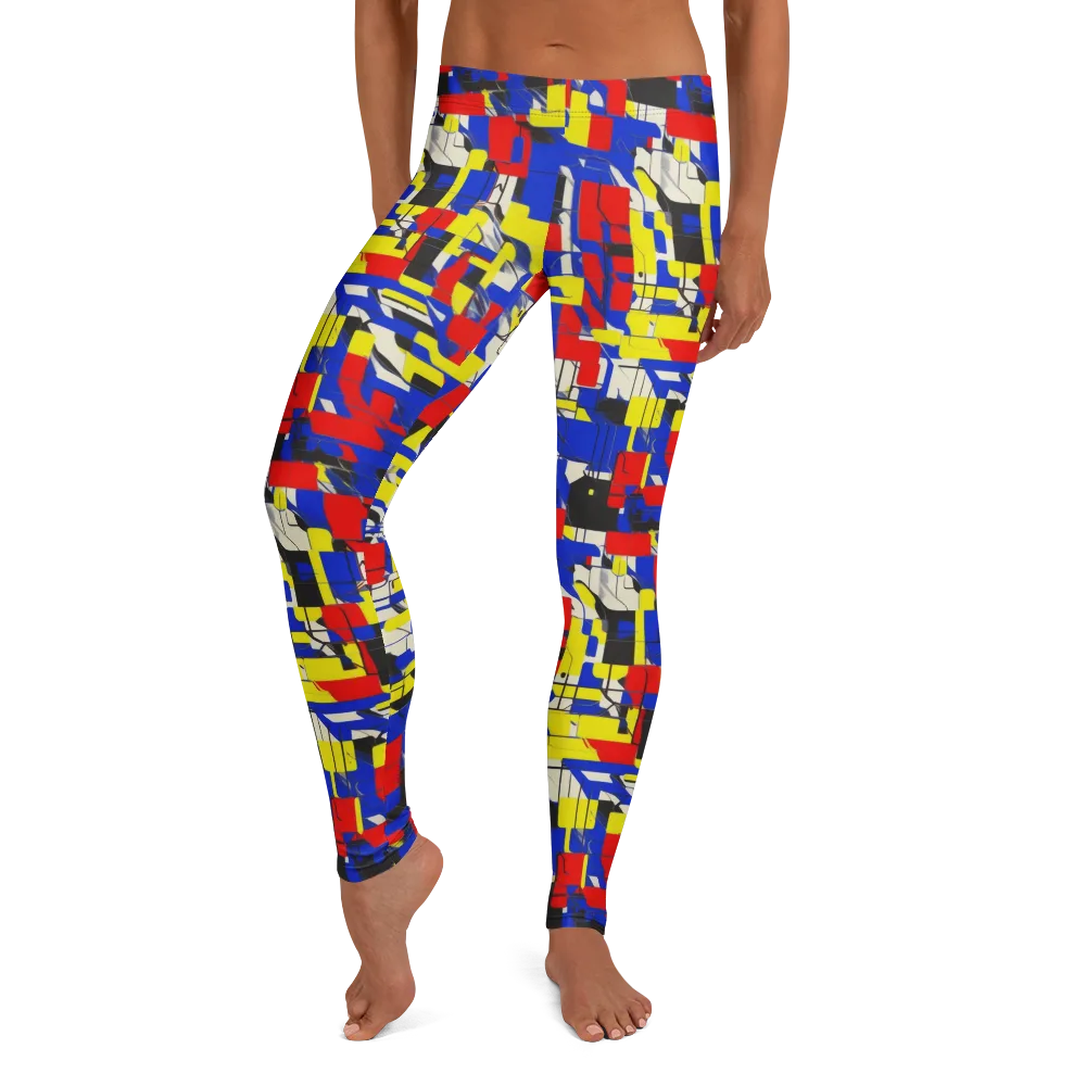 Electric Mondrian on Leggings — Front