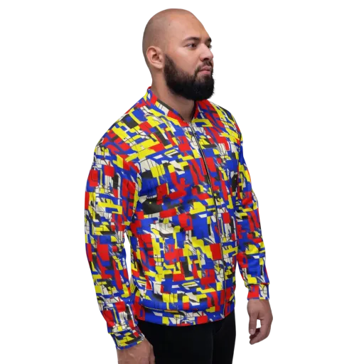 Electric Mondrian on a Bomber Jacket