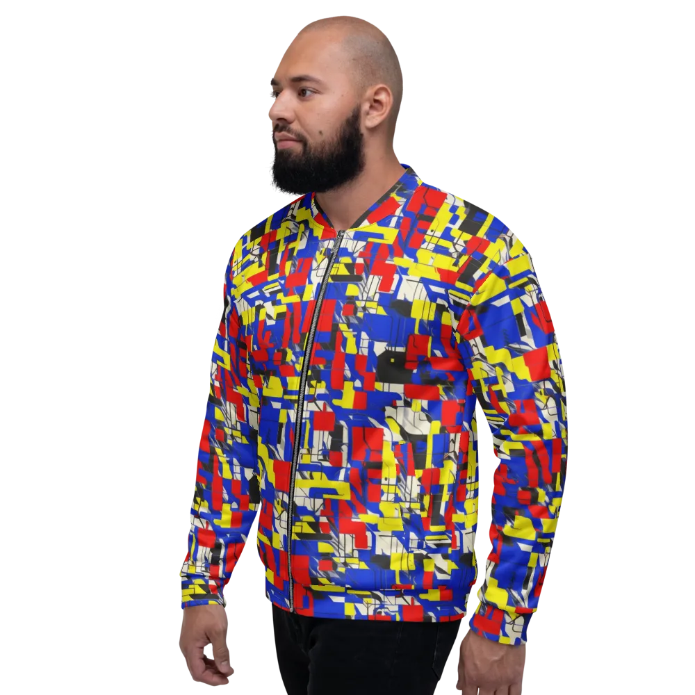 Electric Mondrian on Bomber Jacket — Left